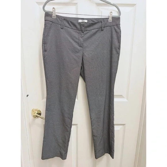 New York & Co Micro Houndstooth Trousers In Gray - Picture 2 of 7